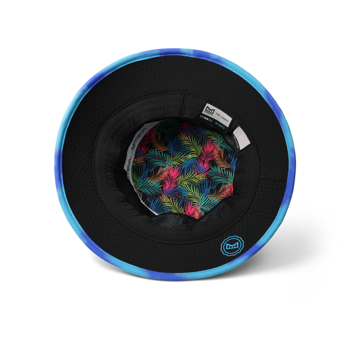 Melin Caddy Neon Tie Dye Hydro Bucket Hat in Electric Blue