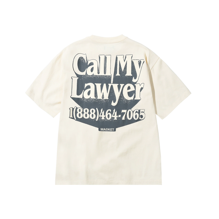 CALL MY LAWYER 3D T-SHIRT - BUTTER CREAM