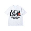 CALL YOUR LOVER T-SHIRT - WHITE