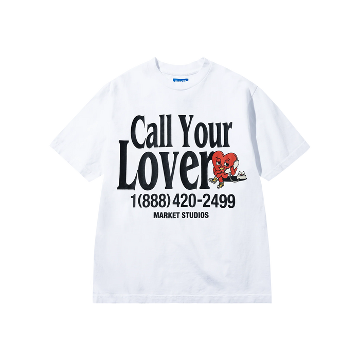CALL YOUR LOVER T-SHIRT - WHITE