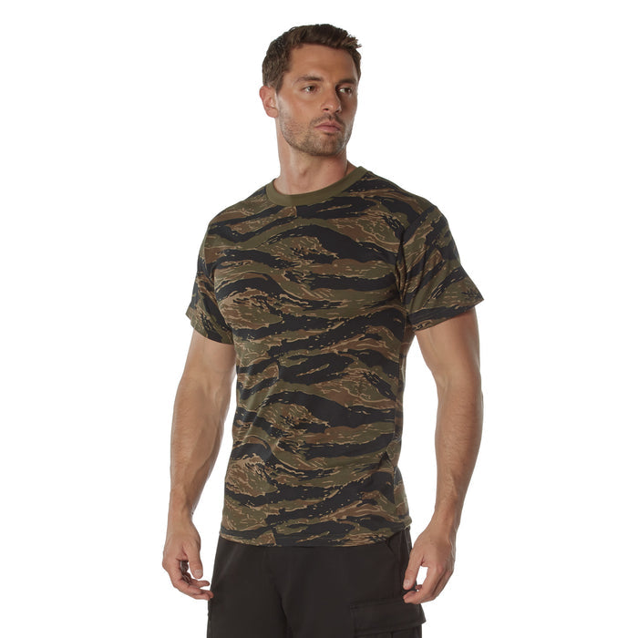 Camo 100% Cotton T-Shirt - TIGER STRIPE CAMO