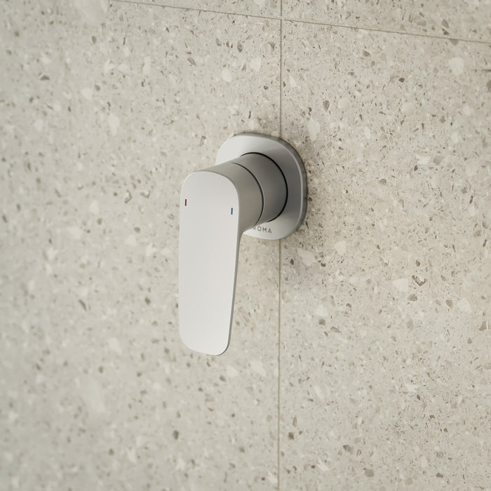 Caroma Contura II Bath/Shower Mixer - Brushed Nickel