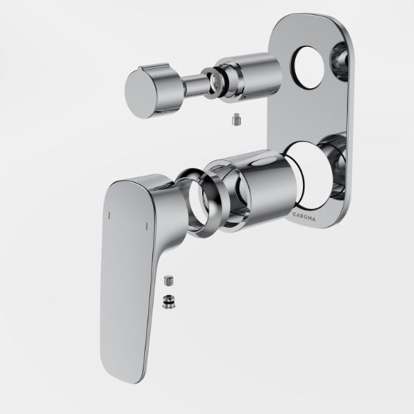Caroma Contura II Bath/Shower Mixer with Diverter - Trim Kit - Chrome 849058C