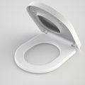 Caroma Family D Shape Toilet Seat with GermGard® in open lid - The Blue Space