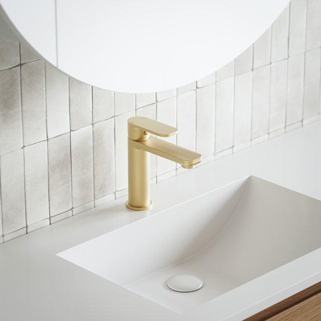 Caroma Luna Lead Free Basin Mixer Brushed Brass