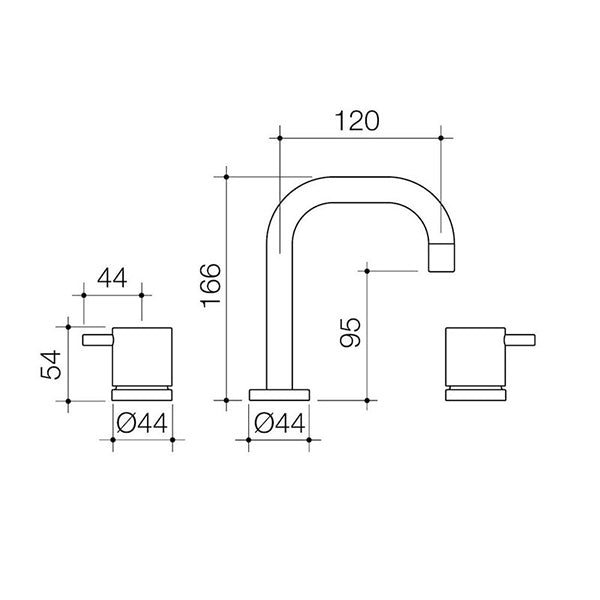 Caroma Coolibah Contemporary Lever Basin Tap Set by Caroma - The Blue Space