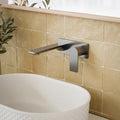 Caroma Urbane II 180mm Lead Free Wall Basin/Bath Mixer Rectangle Gunmetal
