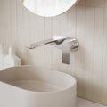Caroma Urbane II 180mm Lead Free Wall Basin/Bath Mixer Round Chrome