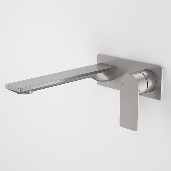 Caroma Urbane II 220mm Wall Basin/Bath Mixer Rectangle Gunmetal - The Blue Space