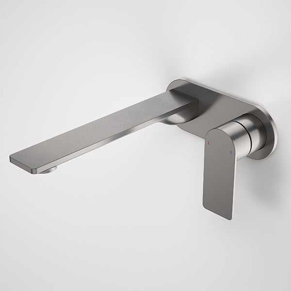 Caroma Urbane II 220mm Wall Basin/Bath Mixer Round Gunmetal - The Blue Space