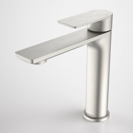 Caroma Urbane II Low Lead Mid Tower Basin Mixer Brushed Nickel - The Blue Space