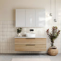 Timberline Nevada Plus Wall Hung Vanity with Above Counter Basin in Woodgrain Finish - The Blue Space