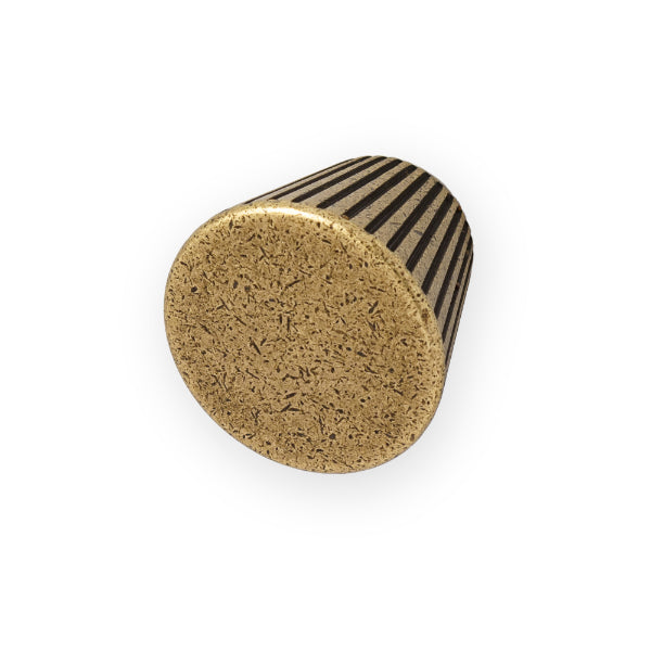 Castella Sorano Cone Knob Antique Brass 30mm - The Blue Space
