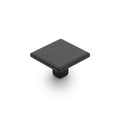Castella Monaco Square Knob Matt Black 35mm - The Blue Space