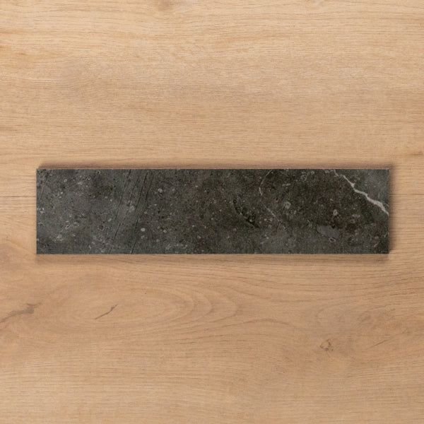 Casuarina Charcoal Honed Porcelain Tile 75x300mm - The Blue Space