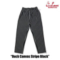 CHEF PANTS DUCK CANVAS STRIPE - BLACK
