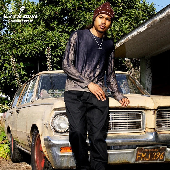 CHEF PANTS HERRINGBONE - BLACK