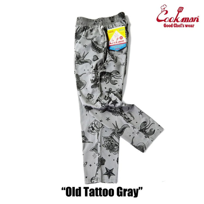 CHEF PANTS OLD TATTOO - GRAY
