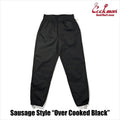 CHEF PANTS SAUSAGE STYLE OVER COOKED - BLACK
