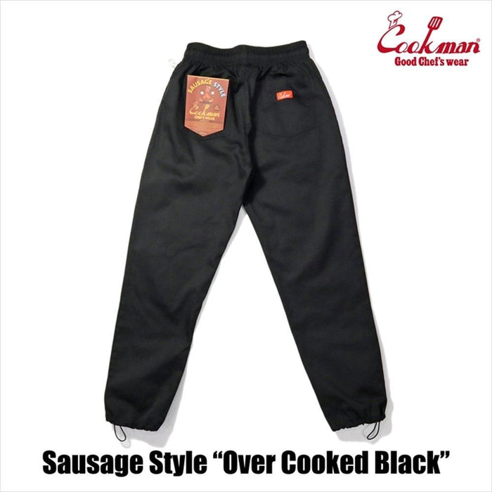 CHEF PANTS SAUSAGE STYLE OVER COOKED - BLACK