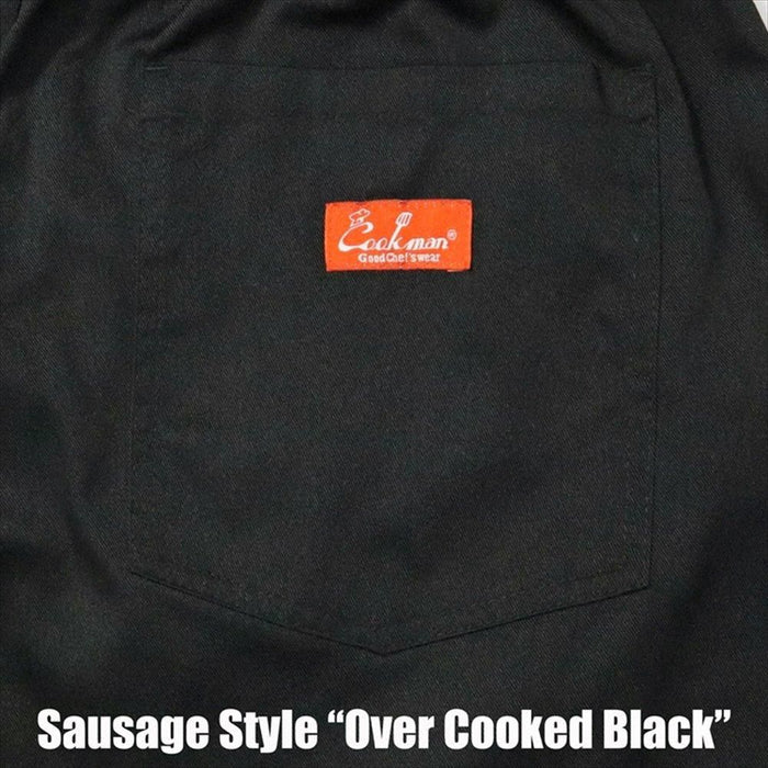 CHEF PANTS SAUSAGE STYLE OVER COOKED - BLACK
