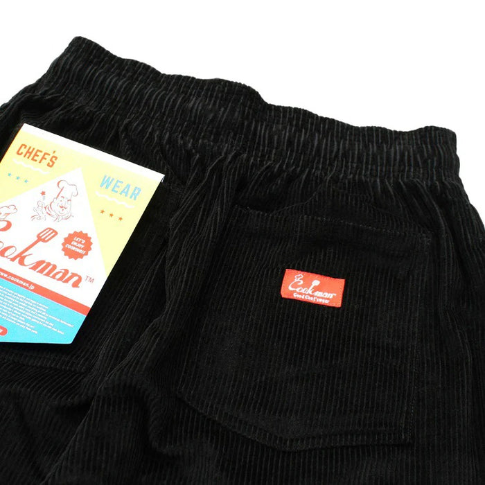 CHEF SHORT PANTS CORDUROY - BLACK