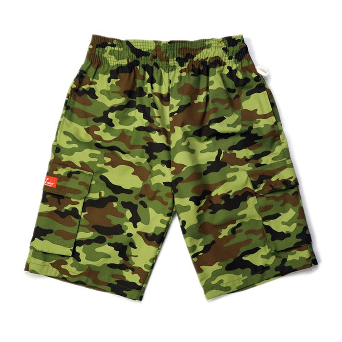 CHEF SHORT PANTS RIPSTOP CAMO GREEN (WOODLAND) - GREEN