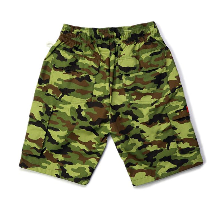 CHEF SHORT PANTS RIPSTOP CAMO GREEN (WOODLAND) - GREEN