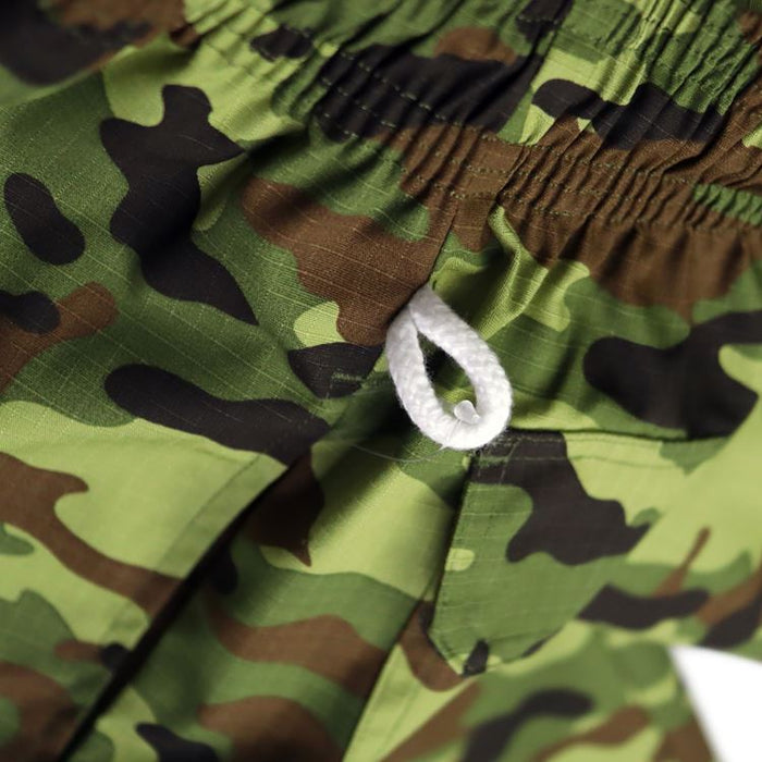 CHEF SHORT PANTS RIPSTOP CAMO GREEN (WOODLAND) - GREEN