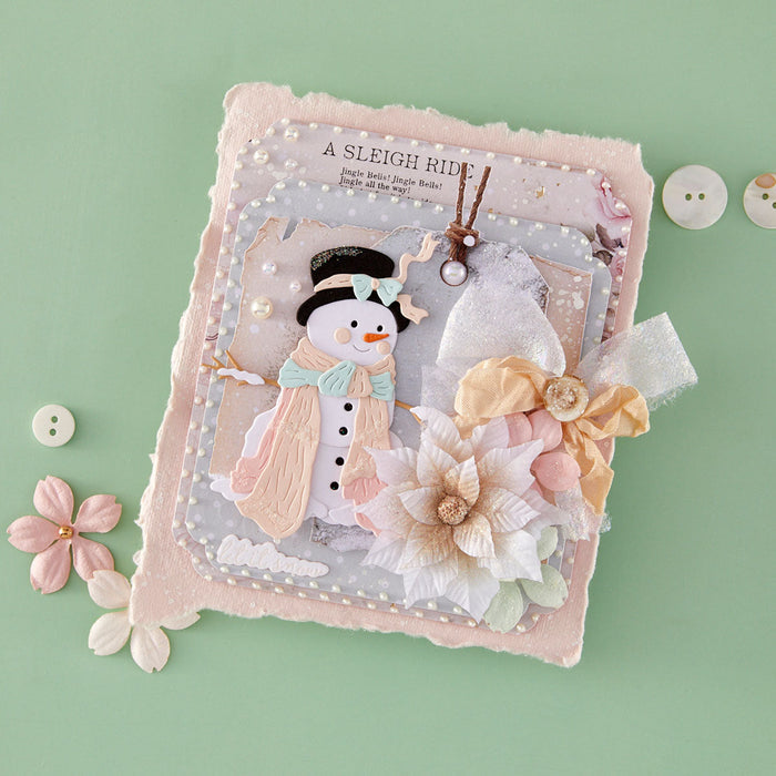 Christmas Blush Sentiments Press + Foil Plate & Die Set by Frank Garcia