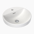 Clark Round Inset Basin with Tap Landing 400mm with overflow - The Blue Space