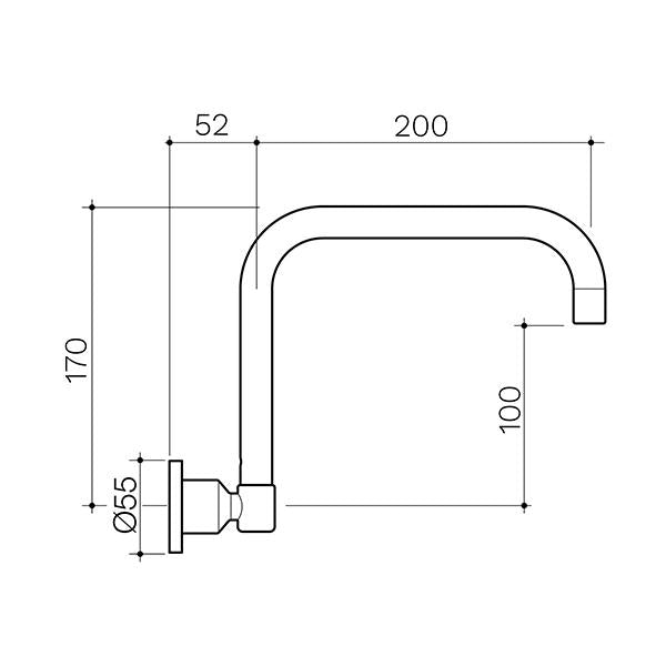 Clark Round Low Lead Wall Sink Outlet Chrome