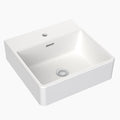 Clark Square Wall Basin 400mm One Taphole with overflow- The Blue Space