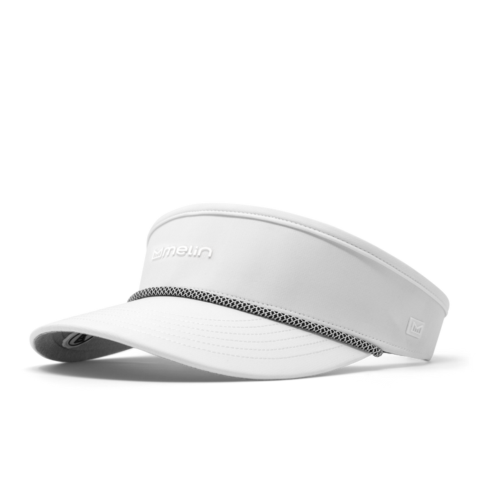 The front, angled view of the melin Coast Hydro  Visor in  White