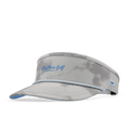 The front, angled view of the melin Coast Links Hydro  Visor in  Sky / Light Grey