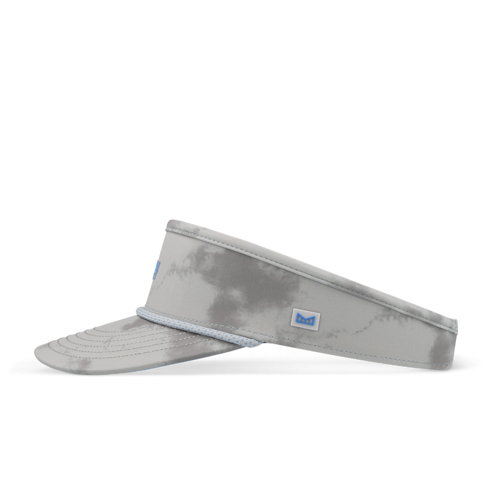 The side view of the melin Coast Links Hydro  Visor in  Sky / Light Grey
