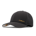 The front, angled view of the melin Compass Hydro  Vintage Fit in  Black / Gum