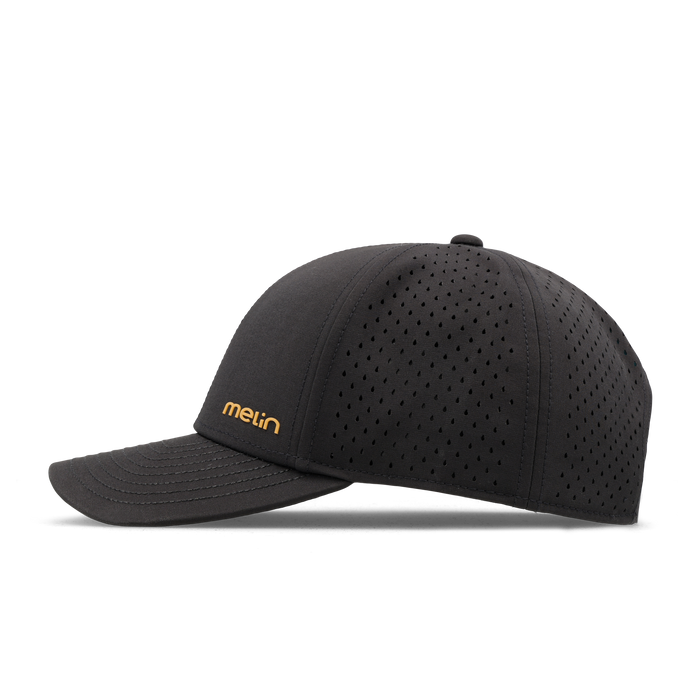 The side view of the melin Compass Hydro  Vintage Fit in  Black / Gum