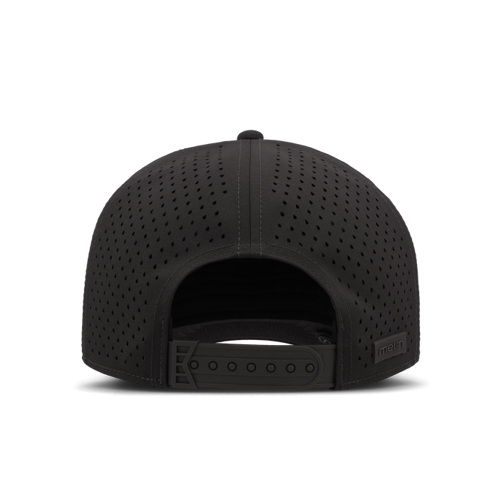 The back view of the melin Compass Hydro  Vintage Fit in  Black / Gum