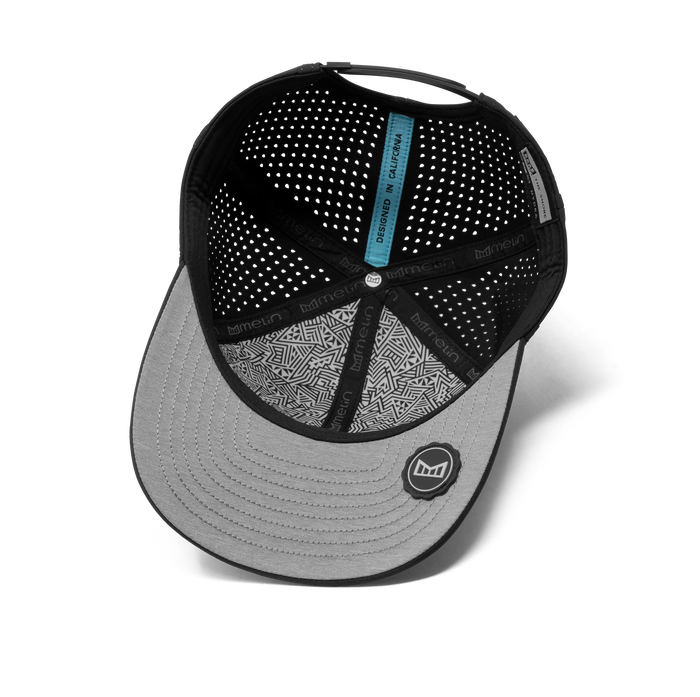 The inside view of the melin Compass Hydro Vintage Fit in Black