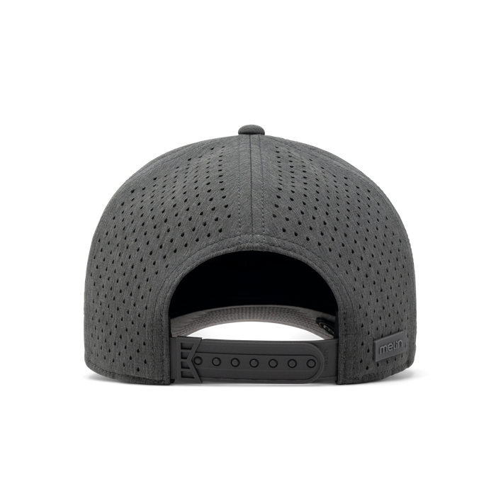 The side view of the melin Compass Hydro  Vintage Fit in  Heather Charcoal