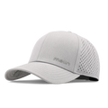 The front, angled view of the melin Compass Hydro  Vintage Fit in  Heather Grey