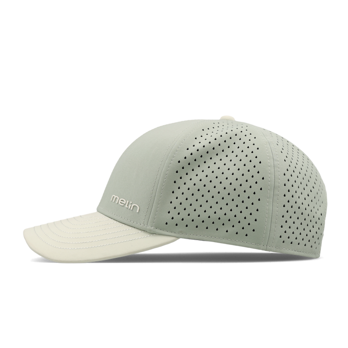 The side view of the melin Compass Hydro Vintage Fit in Misty Trails