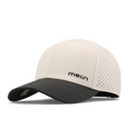 The front, angled view of the melin Compass Hydro Vintage Wide Fit in Moonbeam / Pirate Black