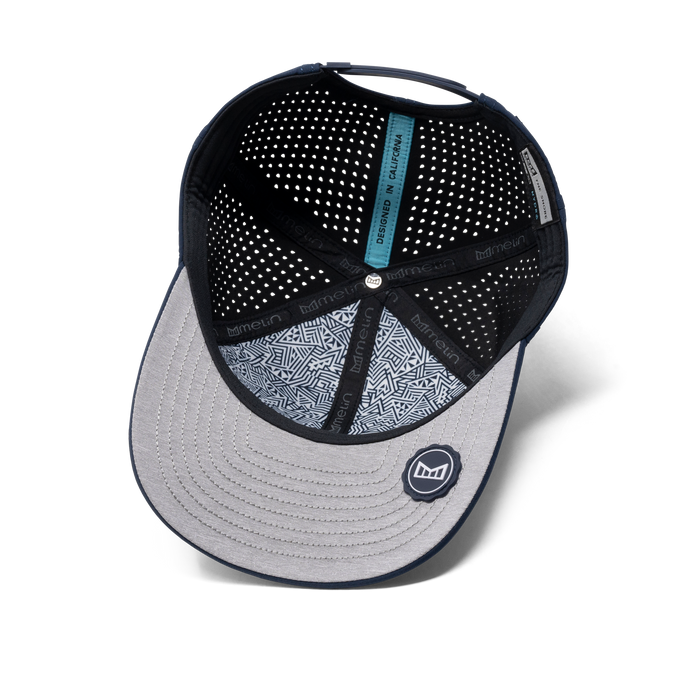 The inside view of the melin Compass Hydro  Vintage Fit in  Navy