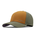 The front, angled view of the melin Vintage Fit Compass Hydro hat in transit