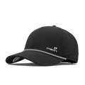The angled view of the melin Vintage Fit Compass Links Hydro hat in black