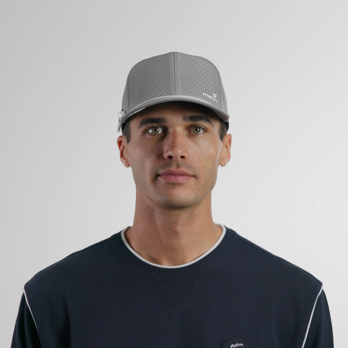 The model-image of the melin Vintage Fit Compass Links Hydro hat in grey