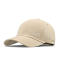 The angled view of the melin Vintage Fit Compass Links Hydro hat in khaki