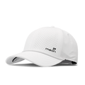 The angled view of the melin Vintage Fit Compass Links Hydro hat in white